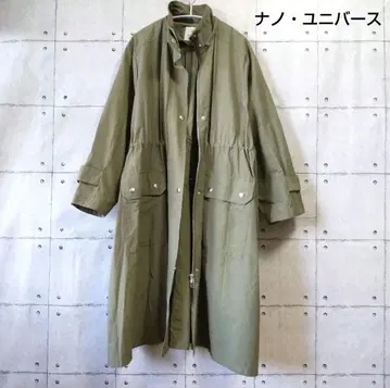 nano universe 아우터 롱코트 발수 볼륨 드로스트 코트