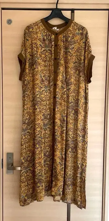 티티카카 Rico 에코 프렌들리 다이 블록 프린트 페이즐리 셔츠 원피스