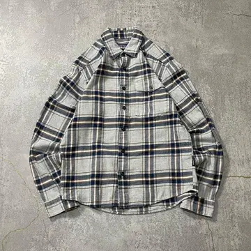 파타고니아 Patagonia 플란넬 셔츠 구제 그레이 네이비 체크 셔츠