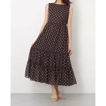 [새상품급] Apuweiser-riche 셔링 개더 원피스 브라운 1