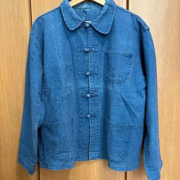 유로 빈티지 프렌치 차이나 자켓 커버올 인디고