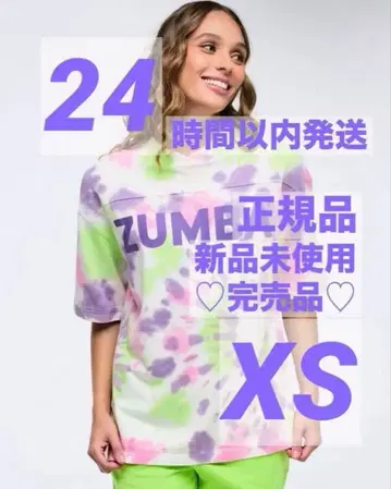 정품 미사용 새상품 ZUMBA 파스텔 컬렉션 타이다이 T셔츠 XS