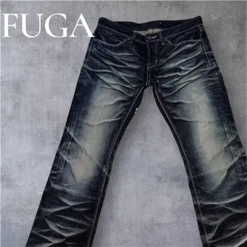 새상품급 FUGA 후가 데님 귀수염 허니컴 42