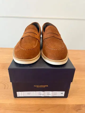 미사용 새상품 nano universe 코인 로퍼 D132 소가죽 슬립온