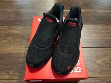 PUMA 블랙 슬립온 스니커즈 27.5cm