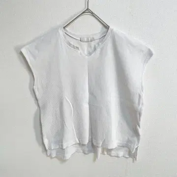 A348 간사이 패션 연합/티셔츠/화이트/민소매/L