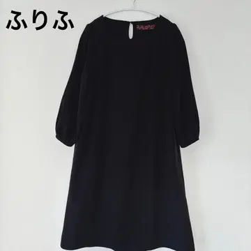 새상품급 후리후 7부 소매 원피스 얇은 소재 루즈핏 관혼상제