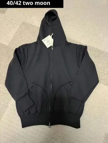 40/42 투문 two moon 지퍼 후드티 흑먹색 새상품
