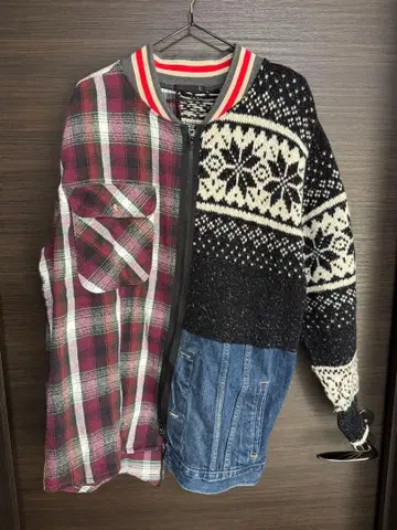 tomoki yurita 토모키유리타 패치워크 블루종