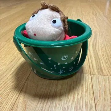 지브리 세트 포뇨 봉제 인형 빨간색 의상 바구니 포함