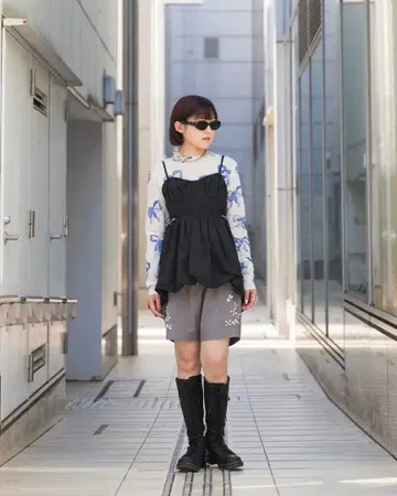 LIGHT BLUE RIBBON SEE-THROUGH TOPS POPPY