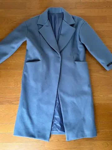 한국 브랜드 블루 롱 코트