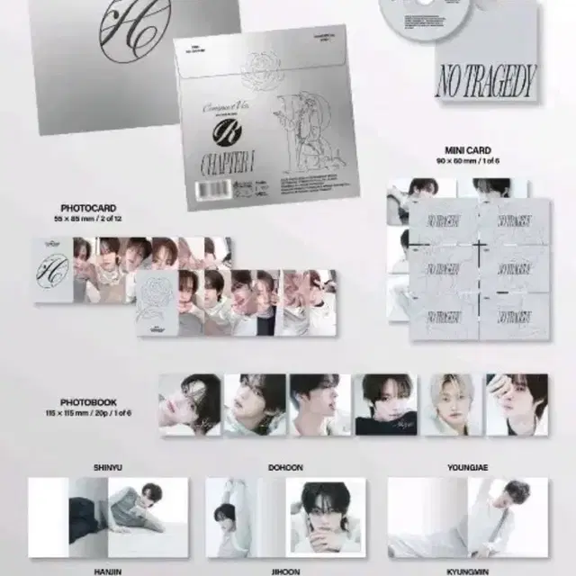 도훈제외 전멤 가능/투어스 컴팩트 버전 3종 4월 컴백 앨범 분철합니다!