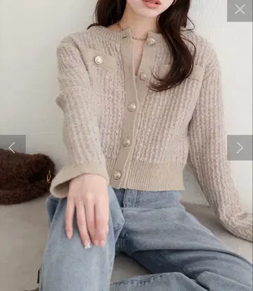 natural couture [ WEB 한정판 ] 트위드풍 가디건