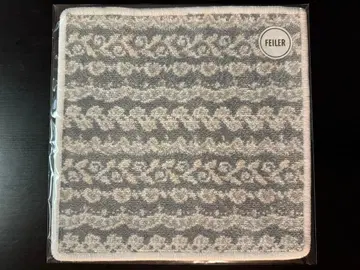 페이퍼 퀸텟 레이스 타월 손수건 클리어 라벨 그레이