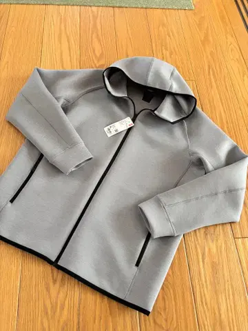 유니클로 미사용 새상품 울트라 스트레치 맨투맨 풀 집업 후드티 XL