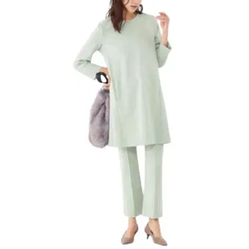 새상품급 플라스테 티셔츠 원피스 셋업 그린 L