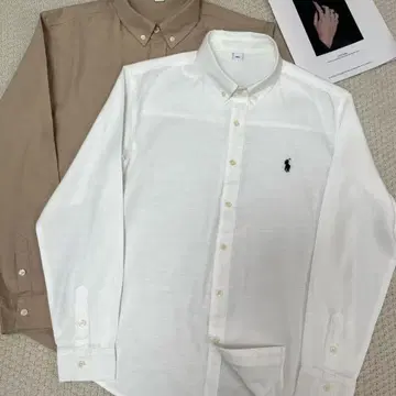 폴로 랄프 로렌 화이트 버튼 다운 셔츠 M