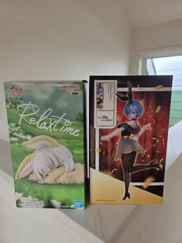 나나치 렘 피규어 2체 세트 외부 박스 개봉 완료