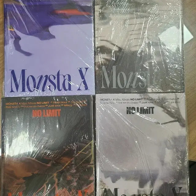 몬스터엑스 NO LIMIT 앨범 미개봉 4종 일괄 팝니다.