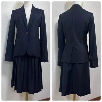 C749 theory luxe 스커트 수트 상하의 다크 네이비 스트레치