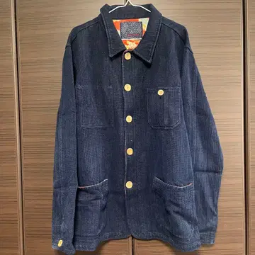 BLUE TRICK 다크 블루 자켓 일본풍 패턴