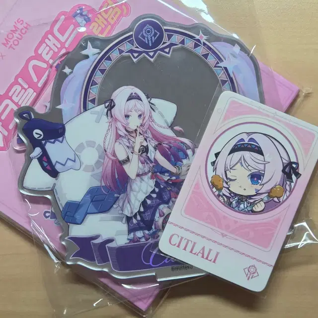원신 맘터 콜라보 시틀라리 아크릴스탠드 + sd 포토카드