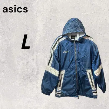 asics 아식스 L 광택 나일론 자켓 윈드브레이커 Y2K