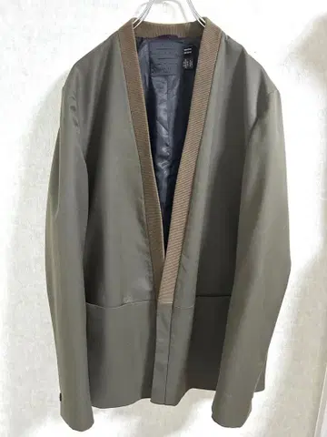 구제 의류 STREET TAILOR 노카라 자켓 42 카키 파라오