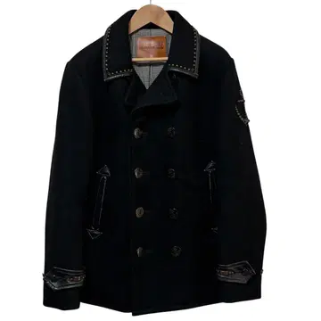 N1030 gladhand 글래드핸드 스터드 커스텀 P코트 블랙 M