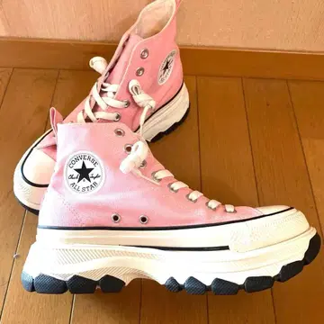 새상품급 핑크 컨버스 올스타 하이컷 통굽 스니커즈 포함 25cm