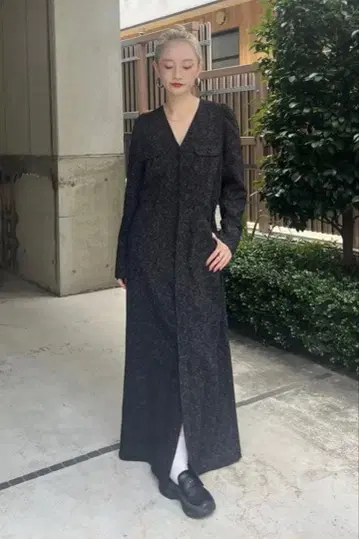 Ameri ADORABLE BACK RIBBON TWEED DRESS