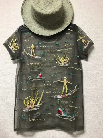 새상품급 츠모리치사토 시스루 티셔츠 아쉬 우페 프랑스