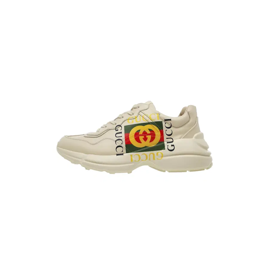 Gucci Rhyton皮革运动鞋 方形Logo
