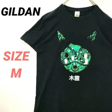 GILDAN 길단 T셔츠 모노노케 히메 코다마 블랙 남성용 빈티지 M