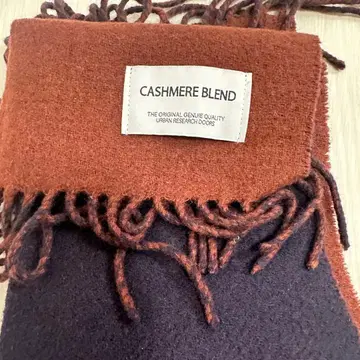 캐시미어 블렌드 머플러 브라운 네이비 컬러 네이비