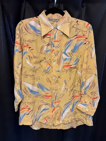 40s 50s rayon long aloha hawaiian