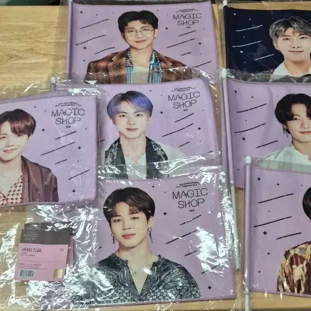 (미개봉) BTS 매직샵 미니플래그