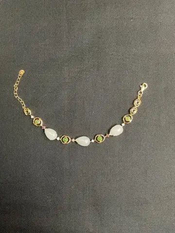 실버 팔찌 비취 실버 925 문스톤