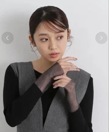 NATURAL BEAUTY BASIC 시어 라메 커프스 리브 니트