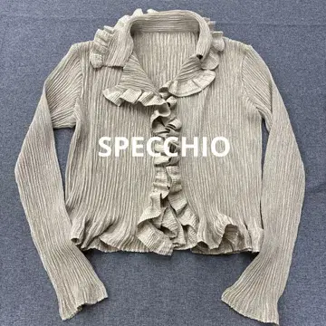 T748 SPECCHIO 프릴 가디건 베이지