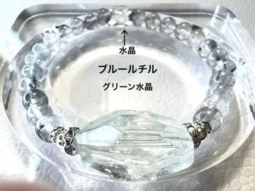 블루 루틸 그린 수정 수정 팔찌