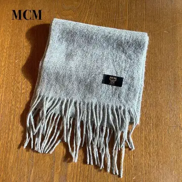MCM 그레이 프린지 머플러