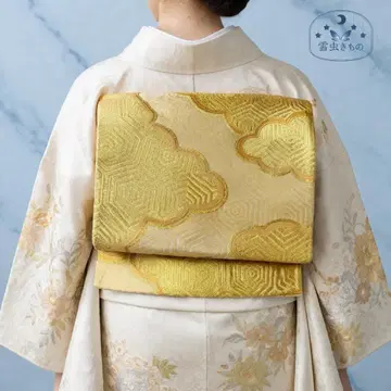 QQ3-141 포멀 후쿠로 오비 단품 육통 골드 410cm <특별 가격>