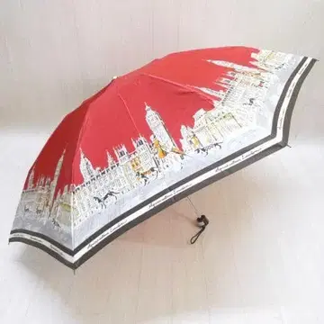 아쿠아 스큐텀 접이식 우산 런던 거리 레드