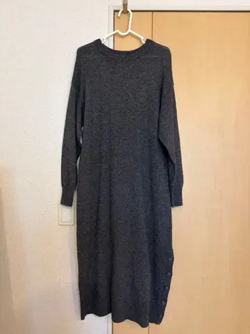 nano universe 다크 그레이 니트 원피스