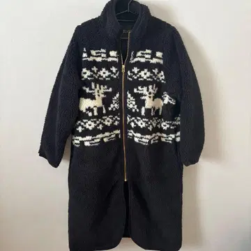 Sunny clouds 블랙 보아 자켓 카우친 코트