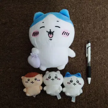 치이카와 앉은 봉제 인형 + 하치와레 봉제 인형