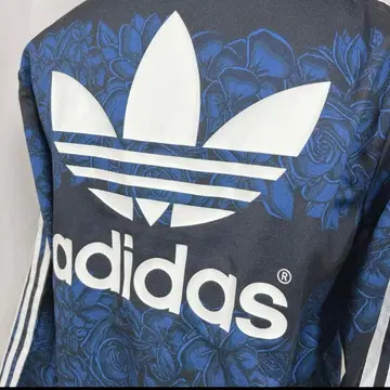 아디다스 블루 파랑 꽃무늬 저리 자켓 블루종 adidas