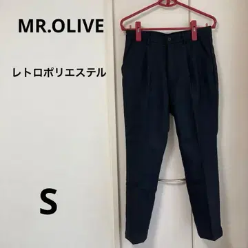 MR.OLIVE RETRO POLYESTER TWILL 슬랙스 S